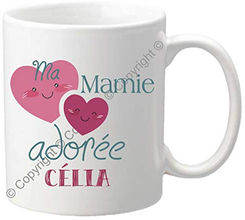 Mug personnalisé pour Mamie – Cadeau fête des Grands mères – pour la mamy de votre enfant – anniversaire, noël, naissance, baptême mug65