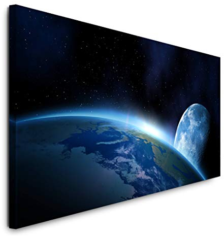 Paul Sinus Art GmbH Erde 120x 50cm Panorama Leinwand Bild XXL Format Wandbilder Wohnzimmer Wohnung Deko Kunstdrucke