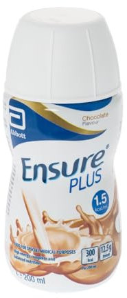 Ensure Plus milkshake style nutritional supplement drink, chocolate flavour, contains protein, vitamins and minerals 24 x 200ml
