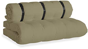 Karup Design Buckle Up Out Loungesofa Outdoor Lounge Möbel und Gartenmöbel mit schmutzresistenten und wasserabweisenden Dralon-Stoff bedeckt im Beige 140x95x60
