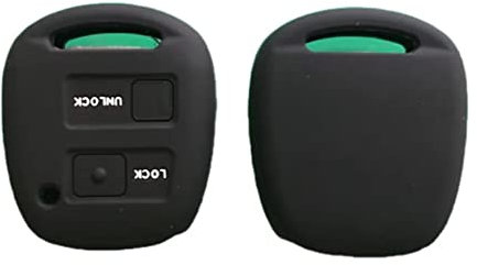 ✅ GUSCIO CHIAVE COVER TOYOTA AYGO YARIS RAV4 PEUGEOT SILICONE TOYOTA-45 ✅ (Nero)