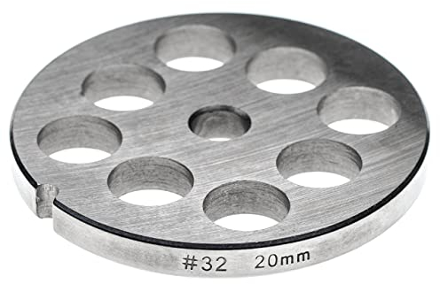 vhbw Lochscheibe Gr. 32 für Fleischwolf - Lochdurchmesser 20mm, 13,4mm Bohrung, Edelstahl