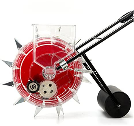 Gmjay Manuelle Sämaschine Handschub-Soja-Erdnuss-Mais-Sämaschine Roller Point Karussell Präzisionssämaschinenwerkzeuge,12 Mouth