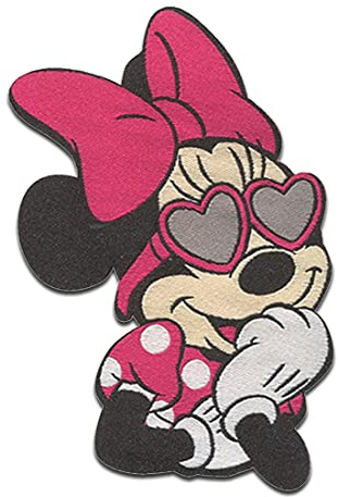 Disney Minnie Mouse Comic Kinder - Aufnäher, Bügelbild, Aufbügler, Applikationen, Patches, Flicken, Zum Aufbügeln, Größe: 8,3 x 4,7 cm