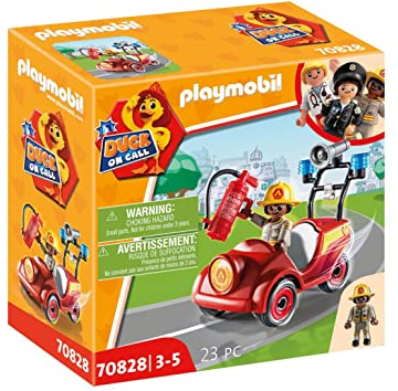 PLAYMOBIL Duck ON Call 70828 Mini-Auto Feuerwehr, Spielzeug für Kinder ab 3 Jahren