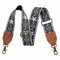 Taschengurt-2 breiter Schulterriemen aus Rindsleder, Verstellbarer Ersatz, Crossbody-Taschenriemen mit Mehreren Mustern für Handtaschen, Crossbody-Taschen, Umhängetaschen (Cremefarbene Blüten)
