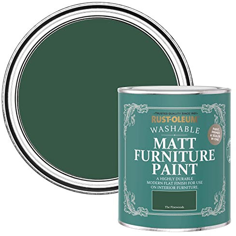 Rust-Oleum Green Furniture Paint in Matt Finish The Pinewoods 750ml