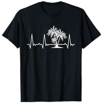 Herzschlag Palmen T-Shirt