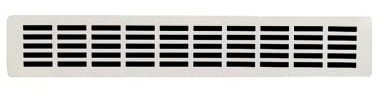 Rejilla de Ventilación de Aluminio Anodizado para Encimera de Cocina, Salida de Aire de Calor de Zócalo con Recubrimiento de Polvo Blanco RAL 9016, Difusor de Aire de Armario (40.5 x 7 CM)