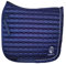 EQUILYX® Schabracke für Pferde aus hochwertigem Satin, ergonomische Passform, optimale Luftzirkulation, Dressur (Warmblut Dressur, Navy)