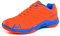 NGARY Badminton Schuhe für Erwachsene Herren leichte atmungsaktive Innenbereich -Sneakers für Tennis Tisch Tennis Racketball Squash Volleyball,Orange,44 EU