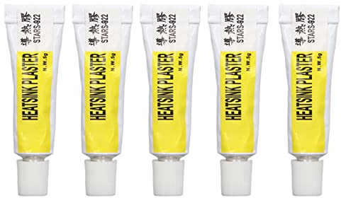 Pasta Térmica para CPU, 5 uds., 300 ℃, Grasa de Silicona Resistente Al Calor, Pasta Blanca Adhesiva, 5g por Tubo para Impresora 3D
