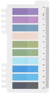 Haftnotizen in Ordinate 200 Stück Transparente Klebezettel, Haftstreifen, Haftmarker, selbstklebend, für Büro, Schule und Markierungen (F - Periwinkle)