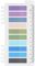 Haftnotizen in Ordinate 200 Stück Transparente Klebezettel, Haftstreifen, Haftmarker, selbstklebend, für Büro, Schule und Markierungen (F - Periwinkle)
