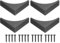 QUARKZMAN Coin Protecteurs, 4pcs 2.56 - Métal Coin Protecteur, Vintage Décoratif Coin Supports avec Vis, Bord Protections pour Meubles Boîte Table (Noir)