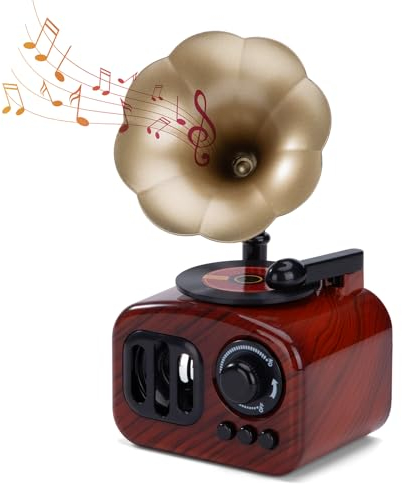 ZLLkeji Spieluhr Retro Plattenspieler Aufziehbare Spieluhr spieldose mädchen Geschenk für Weihnachten, Geburtstag