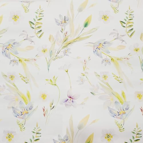 ICYEHAO Papier Peint Floral Vert,44 x 1000cm Papier Peint Adhesif Mural Vert et Blanc Floral Feuille Botanique Papier Autocollant pour Meuble,Chambre,Salon,Cuisine,Salle de Bain,Toilette