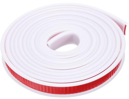 sourcing map U-Shape Edge Banding, 9.8ft x 15mm TPE Self-Adhesive Veneer Edging, Plywood Edge Trim Flexible Furniture Edge Protector for Countertop Cabinet Shelf Restoration (White)