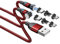 BITHAI Magnetisches Ladekabel 540 drehbar magnetisches HandyLadegerät [2 Pack 1 m/1 m] 3in1 magnetisches Ladekabel aus Nylon geflochtenes USBKabel für iPhone