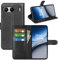 Fertuo Coque pour Oneplus Nord 4 5G, Antichoc Portefeuille Étui Housse en Cuir à Rabat Flip Cover Case avec Silicone Bumper, Porte Carte, Béquille, Boucle Magnétique pour Oneplus Nord 4 5G, Noir