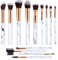 Marmor Make Up Pinsel Set, Pinselset mit Lidschatten pinsel concealer pinsel blush pinsel, Make up Pinsel 14 Stück