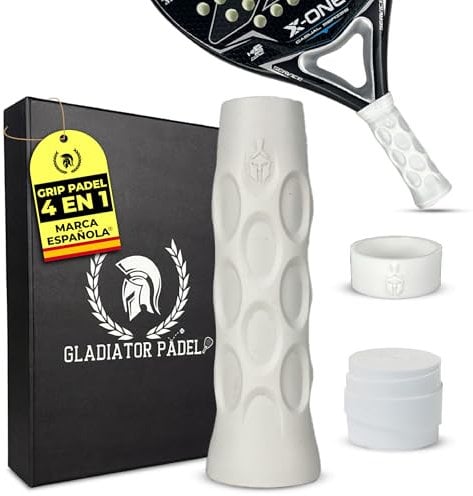 GRIP PADEL ANTIVIBRAZIONE | Include Grip + Anello e 3 Straps per un installazione facile | Accessori padel per Uomo e Donna | IMPUGNATURA racchetta padel antivibrazione | Grip padel OTTAGONALE