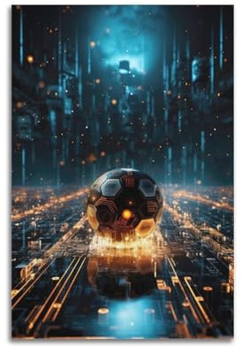 ZZBYMX Sport-Poster, Motiv: Technik-Chip, Fußball, Marvel-Poster, dekorative Malerei, Leinwand, Wandposter für Schlafzimmer, Dekoration und Kunstdruck, moderne Familie, 20 x 30 cm