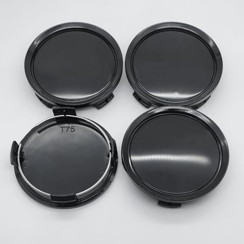 Nabendeckel 75mm für Mercedes Benz B-Class W247 2019-,Radnabenabdeckung Set ABS Kunststoff Aluminium Nabenkappen für Felgen Radnaben Felgendeckel Felgenkappen,Black-1