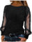 Festliche Blusen Damen Schwarz Elegant Sexy Silvester Outfit Pailletten Oberteil Modern Casual mit Glitzer Glitzer Shirt Glitzer Oberteile Herbst Winter Große Größen Langarm Tunika Festliche Blusen
