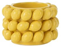 J-Line Pot de fleurs en céramique pour citron, jaune, taille S