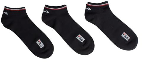 Fila Lot de 3 chaussettes invisibles en bambou F5508 pour homme et femme