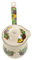 TOPPERFUN Pot à Lait Émaillé Couvercle Récipient de Stockage pour Lait Motif Design pour Cuisine Compacte