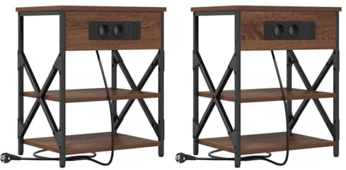 vidaXL Modern Bedside Table with Storage, Contemporary Style, Super Functional and Minimalist, Perfect for Organizing Your Bedroom