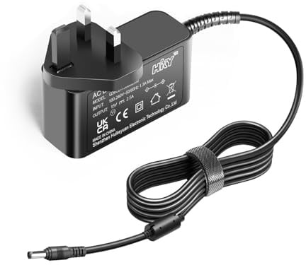 HKY 15V 2.4A Power Supply Charger for Panana A300B DF18 Portable Power Station SinKeu HP500S, HP500S Pro, HP100, E150 R150-UK Solar Generator Powkey R100 HP200 G100 Portable Battery Pack AC/DC Adapter