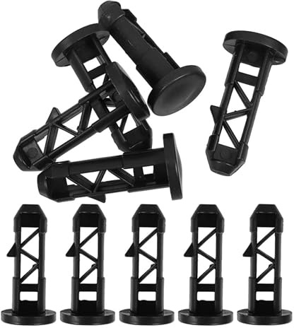 10pcs Wheelie Bin Lid Hinge Pins 240l Black Plastic Outdoor Fixings