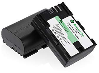 Powerextra LP-E6/LP-E6N Battery 2-Pack 2600mAh High Capacity Compatible with Canon EOS 5D Mark II/III/IV, 5DS, 5DS R, 6D, 7D, 7D Mark II, 60D, 70D, 80D, 90D Cameras