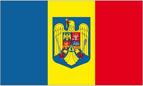 Fahne/Flagge Rumänien Wappen 90 x 150 cm