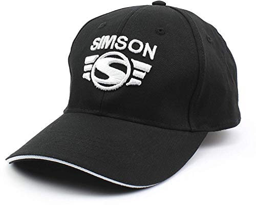 Simson Base Cap schwarz weiß mit Simson Logo