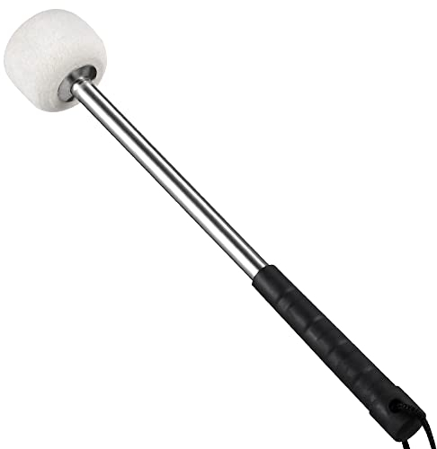 Trommel SchläGel, Drum Stick mit Wollfilz Kopf Edelstahl Trommelstöcke für Marschtrommeln, Konzerte & Orchester (35x5x3 cm)
