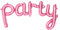 Folienballon Party 80x40cm für Helium Luftballon Geburtstag Kindergeburtstag rosa