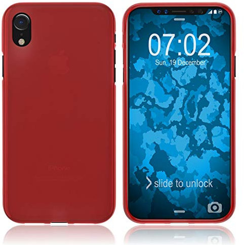 PhoneNatic Coque en Silicone Compatible avec Apple iPhone XR - Mate Rouge - Cover Cubierta Cover