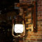 COCOL Einfach Kreativ Harz Loft Wandleuchte Vintage Antik Nostalgie innen Design Wandlampe Rund Weiß Glas Lampenschirm Lampenfassung Korridor Treppen Schlafzimmer Gang Hanfseil Ø24cm