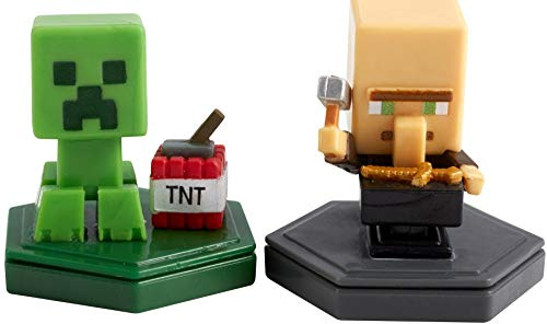 Mattel Minecraft Earth Boost Mini 5 cm Set of 2 Beige / Green