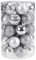 Supvox 34 stücke weihnachtskugel ornamente bruchsicher weihnachtsschmuck weihnachtsbaumkugeln für urlaub party decor 4 cm (silber)