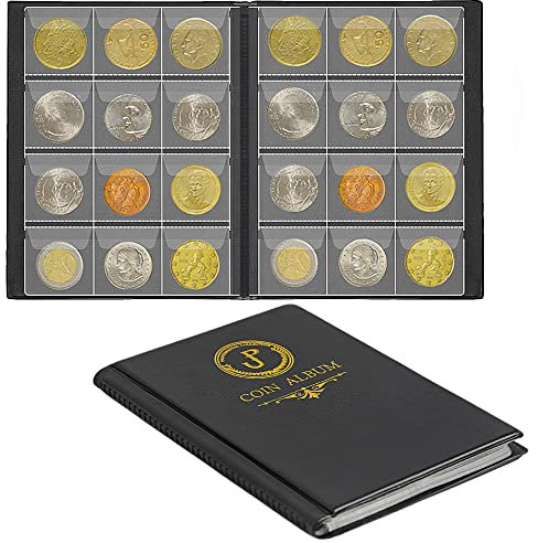 Uncle Paul Münzalbum Münzhalter Münzsammlung Buchgeld Penny Pocket für Sammler 120 Taschen CS3712
