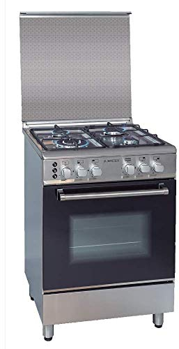 Cocina a Gas Jocel JFG4I007339, 4 quemadores, horno de 80L, Inox