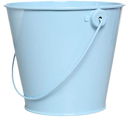 Benoon Pflanzgefäß, Blumenvase, lustige Vase Statue Pflanzgefäß, Eisen hängender Blumentopf Garten Balkon Wand Vertikaler Eimerhalter Fassversorgung, hellblau L