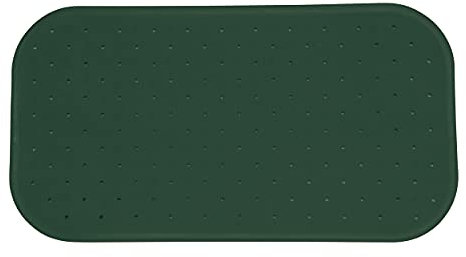 MSV Premium Duschmatte Badematte Badewannenmatte Badewanneneinlage antibakteriell rutschfest mit Saugnäpfen - Dunkelgrün - duftet nach Rosen - ca. 36 x 97 cm - waschbar bei 60° Grad
