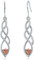 Ohrhänger aus Sterlingsilber, keltischer Knoten, baumelnder Ohrring für Damen und Mädchen, modischer hypoallergener Ohrring mit orangefarbenem Zirkon, irischer Liebesknoten, Schmuckgeschenk