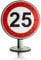 DARO Design - Verkehrsschild 25 Jahre Herzlichen Glückwunsch - 20cm Groß - Verkehrszeichen Geburtstag, Jubiläum, Schild, Holz